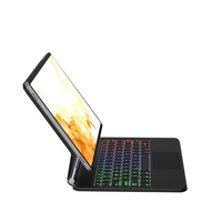 Papan ketik Folio nirkabel, papan ketik ajaib Backlit untuk Samsung Galaxy Tab S7 S8 S9 11 T870 T875 T876 X700 X710
