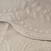 Housse de coussin personnalisée à bords festonnés, mélange coton et lin, matelassée, brodée, décorative, pour lit