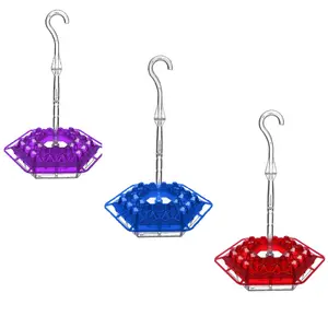 DD1134 Outdoor Hexagonal Hanging Nectar Feeding Plastic Humming Bird Feeder Drinker Water Hummingbird Feeder