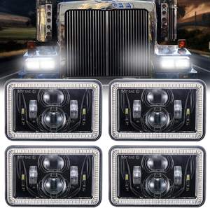 Système d'éclairage automatique 4x6 Phare de voiture pour Kenworth Feux à LED Phare avec DRL et clignotant ambre pour Peterbilt 379 - Product Image 2