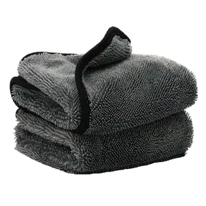Toalha de microfibra personalizada 16*16 polegadas, panos para limpeza de pilha de microfibra, toalha de lavagem de carro