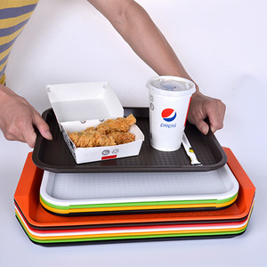 Rectangular plastic <b>serving</b> <b>trays</b> for commercial restaurants and catering, non-slip, <b>large</b> <b>trays</b> for burger shops and fast food. - Product Image 1