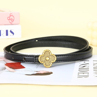 Nouvelle ceinture fine élégante pour femme 2026 avec boucle métallique rétro, accessoire de mode pour la taille, ceinture assortie pour robe de fille