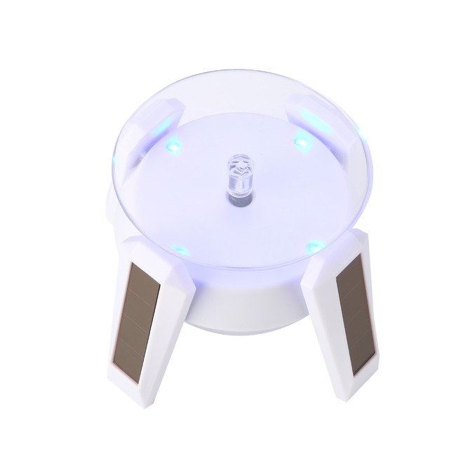 Wholesale New Led Solar Turntable 360 Degree Rotating Stand, Double Used Rotating Display