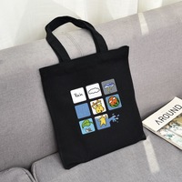 Sac fourre-tout en toile personnalisé avec logo, petit format, style créateur de mode pour femme, usage quotidien, écologique, réutilisable, durable, couleur unie minimaliste