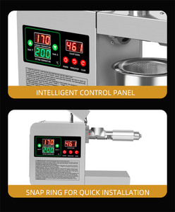 Presse à huile automatique compacte et saine avec filtre à huile en acier inoxydable, pressage à froid et à chaud pour olives, graines de tournesol, arachides, sésame - Product Image 5