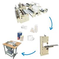 Máquina Rebobinadora de Papel Higiénico Semiautomática 80-120m/min, Máquina Convertidora de Papel a Pequeña Escala para Emprendimientos