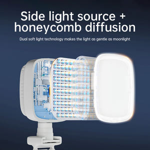 D5 Portable Mini <span class=keywords><strong>Moonlight</strong></span> Mirror Circular LED Pocket Light Clip para teléfono móvil Fotografía Transmisión en vivo Belleza Luz de relleno - Product Image 4