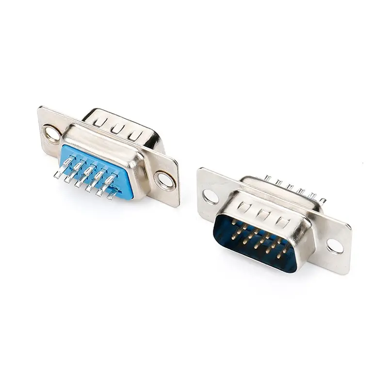 D-SUB 15 Pin Male Connector VGA 15Pin Conector Solder Type db 15 pin male connector For cable