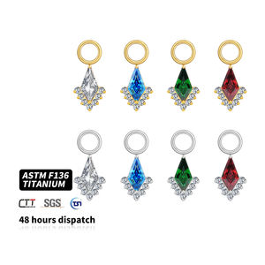 จี้รูปว่าว ต่างหู<span class=keywords><strong>ไท</strong></span>เทเนียม ASTM F136 ประดับ<span class=keywords><strong>พลอย</strong></span>แซฟไฟร์สีฟ้า ซิรคอน ต่างหูแบบติดหู DIY <span class=keywords><strong>ส</strong></span>ำหรับเจาะหู เครื่องประดับหรูหราสำหรับตกแต่งใบหู - Product Image 2