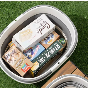 Multipurpose Collapsible Basket Folding Plastic <strong>Bucket</strong> with Handle Ideal for Laundry Picnic Camping - Product Image 3