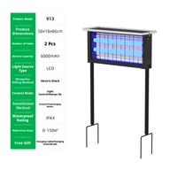 Nouvelle lampe solaire LED anti-moustiques, étanche, à choc électrique, anti-moustiques et anti-mouches, faible bruit, pour extérieur, jardin, patio, parc, 300m