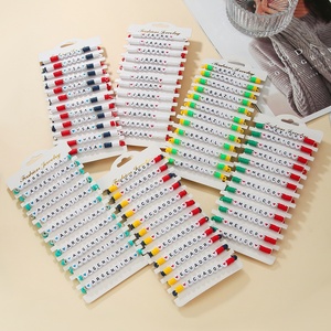 Pulsera de Cuentas de Arcilla Suave con Forma de Corazón, Temática de Fútbol Europeo Americano 2026, Colorida y Popular, 12 Piezas/Juego para Mujer - Product Image 1