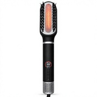 Sèche-cheveux brosse à air chaud infrarouge 1200W avec ions négatifs, affichage LED et contrôle de la température pour salon et usage domestique