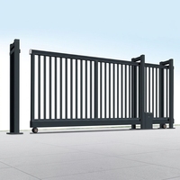 Puerta Batiente Automática Inteligente de Aluminio, Ecológica, Duradera, Plegable, de Seguridad, para Entrada de Villas Modernas, Hoteles, Escuelas y Patios