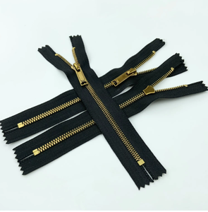 Cremallera Metálica para Jeans, Cremallera <span class=keywords><strong>de</strong></span> Latón Popular, Duradera, <span class=keywords><strong>de</strong></span> Alta Calidad, con <span class=keywords><strong>Dientes</strong></span> Dorados <span class=keywords><strong>Antiguos</strong></span> para Chaqueta - Product Image 1
