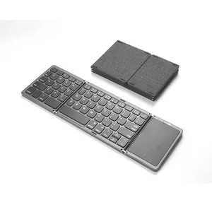 Mini clavier pliable sans fil à dents bleues pour tablette d'ordinateur Portable, avec pavé tactile