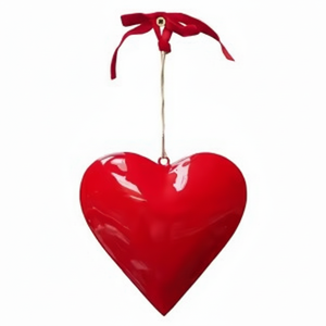 Elegante corazón colgante de metal, adorno de pared de Navidad, decoración navideña hecha a mano - Product Image 1