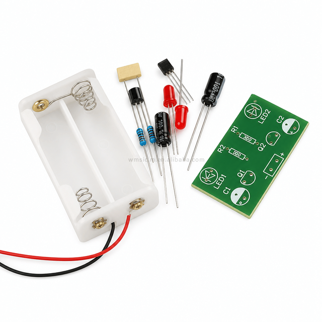 Transistor Multivibrator Simple LED Flashing Circuit DIY Kit