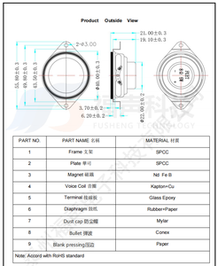 1,5 Zoll 40MM 8Ohm 5W 130Hz PU-Kante 16-Kern-NdFeB-Magnet Full Range Bass Loud Multimedia-Lautsprecher treiber mit Montage loch - Product Image 4