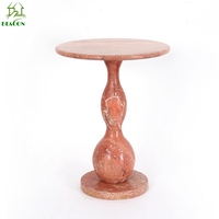 Meubles de décoration de salon canapé moderne Table d'appoint Table d'appoint travertin rouge petite Table basse pour salon