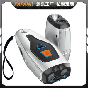 เครื่องป้องกันสุนัขเห่าแบบอัลตราโซนิก หัวคู่ กำลังสูง ชาร์จ USB ได้ เครื่องฝึกสัตว์เลี้ยง สีเงินเทา PU33 - Product Image 4