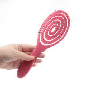 Hot bán bán buôn biểu tượng tùy chỉnh mái chèo Nylon Vent Hồng Bàn Chải Tóc Ướt với thiết kế rỗng mềm lông bàn chải tóc cho phụ nữ - Product Image 6