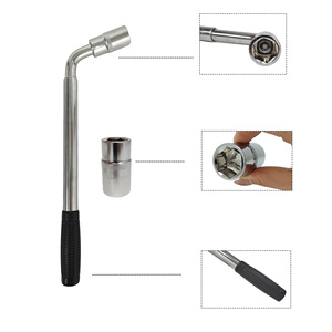 Llave de tuercas retráctil extensible tipo L de 17/19/21/23 mm para reparación de neumáticos de automóviles, con logotipo personalizado - Product Image 4
