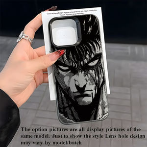 Coque de téléphone en TPU avec personnage d'anime <span class=keywords><strong>manga</strong></span> intense, peinture UV, noir mat, antichoc, anti-traces de doigts pour les modèles 17/16/15/14 - Product Image 4