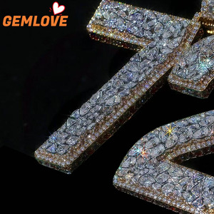Fashion Jewelry Hip Hop Jewelry Laboratory cultivates Diamond Number 3 <b>Pendant</b> Fashion Accessories - Product Image 6