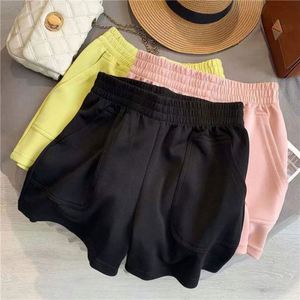 Women's <b>High</b> Elastic <b>Waist</b> Washed Quick Dry Breathable Solid Knitted Polyester/Nylon Sports Shorts Beach <b>Hot</b> <b>Pants</b> Fashion - Product Image 3