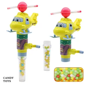 الترويجية هدية اليد عملية وامض هليكوبتر مضحك الحلو ألعاب حلوى البلاستيك حلوى للأطفال آلة لعبة الأخرى