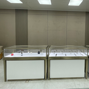 Hongzhan cao cấp thời trang retro thiết kế rượu sâm banh vàng hình chữ nhật thủy tinh trang sức tủ trưng bày showroom tủ trưng bày - Product Image 2