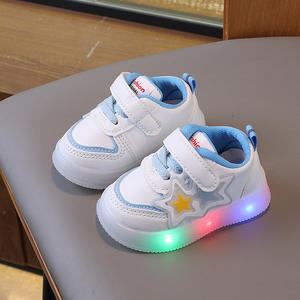 <span class=keywords><strong>Scarpe</strong></span> da bambino leggere per neonati e bambini piccoli, suola morbida antiscivolo, bianche luminose con chiusura a strappo, 0-1 anno, primavera autunno - Product Image 2