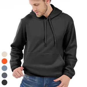 High Quality Heavyweight Sweatshirts Loose Casual Hoodie Wholesale Warm Pullover Custom Blank Sweatshirt Men Fleece Hoodies