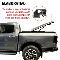 Cubierta Hidráulica para Camioneta, de Aleación de Aluminio Reforzada, Protección Contra Óxido y Corrosión, Almacenamiento Expandible y Portátil
