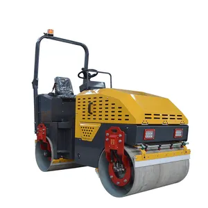 Double drum type vibratory roller QIYUN Machinery China manufactured 2 tons of small construction roller