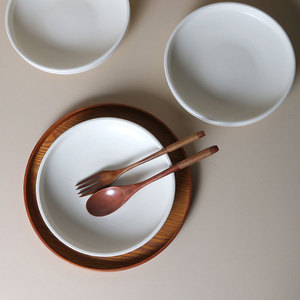 <b>Ceramic</b> Serving <b>Plate</b> Round Cream White Crackle Glaze Vintage Handmade For Party Dishes - Product Image 1