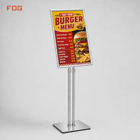 Boîte à lumière LED sur pied avec cadre en aluminium, panneau publicitaire lumineux, cadre d'affichage éclairé pour magasin et centre commercial