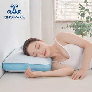 New Design Pressure Relief Supportive Orthopedic Contour Memory Foam Pillow For Back Side Sleepers