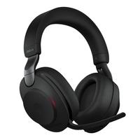 Casque sans fil stéréo circum-auriculaire Evolve2 85 noir certifié MS Teams avec ANC numérique hybride, 10 micros et Busylight pour bureau