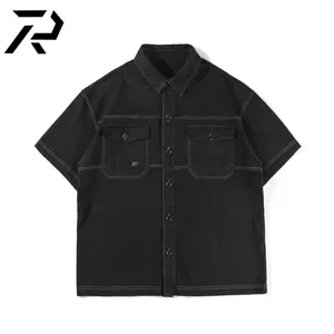 Camisa a cuadros unisex, Camisa de algodón lavado con enzima, 100% de algodón, para Otoño e Invierno