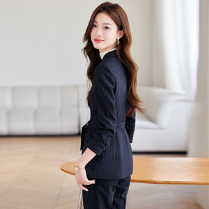 Women's Autumn Formal Suit Set Polyester Full Sleeve Anti-Wrinkle <b>Work</b> Wear - Product Image 3