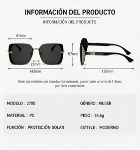 Gafas <span class=keywords><strong>de</strong></span> Sol <span class=keywords><strong>de</strong></span> Lujo para Mujer 2024, Cuadradas, Sin Marco, Azul Rosa Degradado, con Diamantes y Oro, UV400, Venta al Por Mayor - Product Image 3