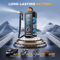 Compresseur d'air portable personnalisé pour pneus de voiture avec manomètre, étanche, en ABS, sortie d'usine OEM