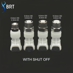 Conectores de tubería de desconexión rápida BRT Acetal de 1/4 pulgada, válvulas de cierre, acoples hembra, conectores de manguera de 3/8, PLCD16004 - Product Image 3
