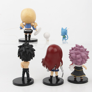 6 pièces/ensemble Q Style Mini Anime jouet fée éthérique Natsu <span class=keywords><strong>Dragneel</strong></span> modèle ornement PVC figurine - Product Image 4