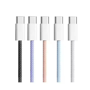 แจ็กเก็ต TPE ถักไนลอนถักเร็ว60วัตต์ที่กำหนดเองสายชาร์จข้อมูลสำหรับ iPhone 16 15 - Product Image 2