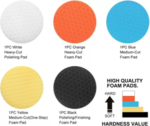 24h-USA Warehouse Shipping 5Pcs 6In Car Polishing Pad Foam <strong>Buffer</strong> For Waxing Finishing Buffing Wheel Essential Tool - Product Image 3