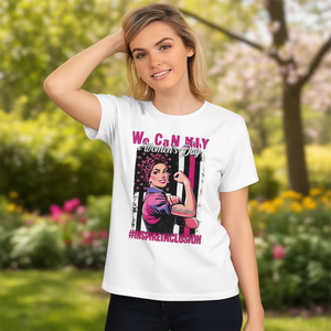 Maglietta per la Giornata Internazionale della Donna, 100% Cotone, Collo Tondo, Manica Corta, Stampa Casual, Regalo Ispirato all'Inclusione - Product Image 2